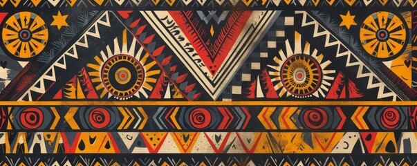 Traditional native design national pattern of papua new guinea