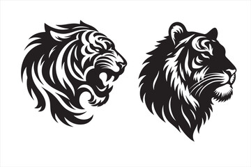 Tiger silhouette vector illustration