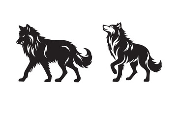 Wolf silhouette vactor illustration