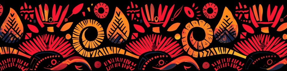 Traditional native design national pattern of papua new guinea