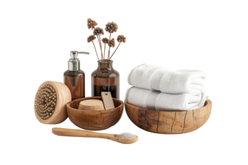 Blissful Spa Packages for Couples' Relaxation Isolated On Transparent Background
