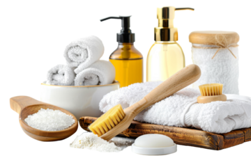 Soothing Spa Kits for Couples' Stress Relief Isolated On Transparent Background