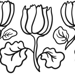 pattern with tulips