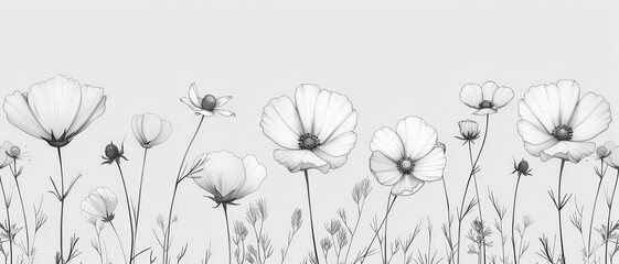 Minimalist floral background