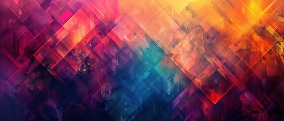 Obraz premium Colorful geometric background