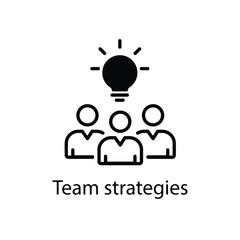 Team strategies vector icon