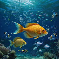 Fototapeta premium Fishes Under The Water