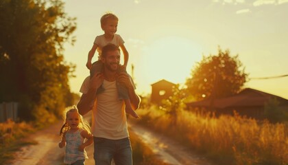 Village Adventures: A Father and his Children Explore Nature Together