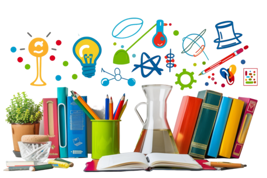 Educational Exploration: Decal Discovery Isolated On Transparent Background