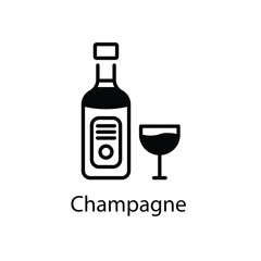 Champagne vector icon