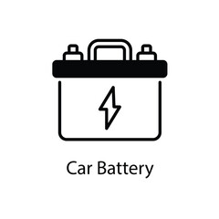 Car Battery vector icon