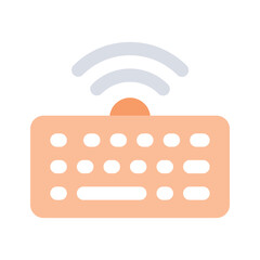 Icon of wireless keyboard in modern style