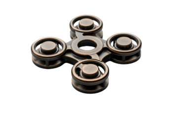 Enhancing Focus: Real Image of Fidget Tools Isolated On Transparent Background