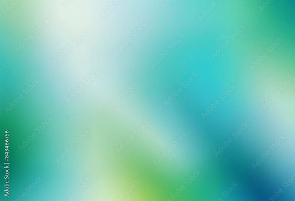 Poster Light Blue, Green blurred background. Colorful illustration in abstract style with gradient