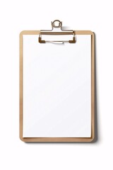 Business Communication with Clipboard and White Paper, Professional Vector Illustration