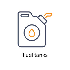 Fuel tanks vector icon