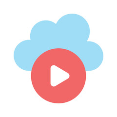 Grab this beautifully design icon of cloud video, ready to use and download