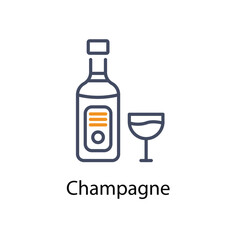 Champagne vector icon