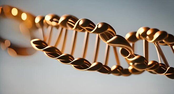 DNA strand on a light background.
