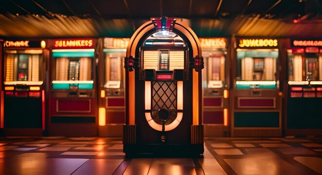 Colorful Jukebox in a bar.