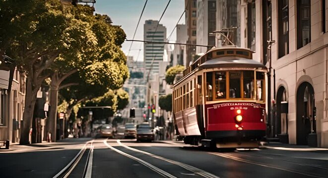Classic Cable car in San Francisco.