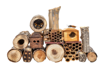 Insect Hotels: Genuine Illustration Isolated On Transparent Background