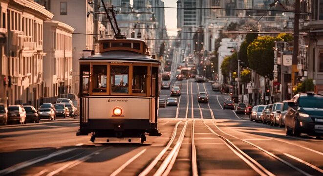 Classic Cable car in San Francisco.