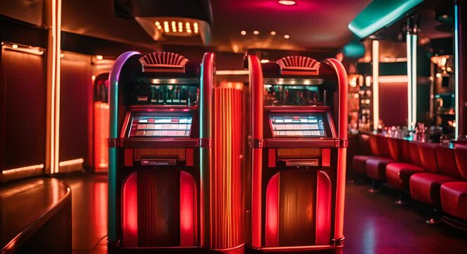 Colorful Jukebox in a bar.