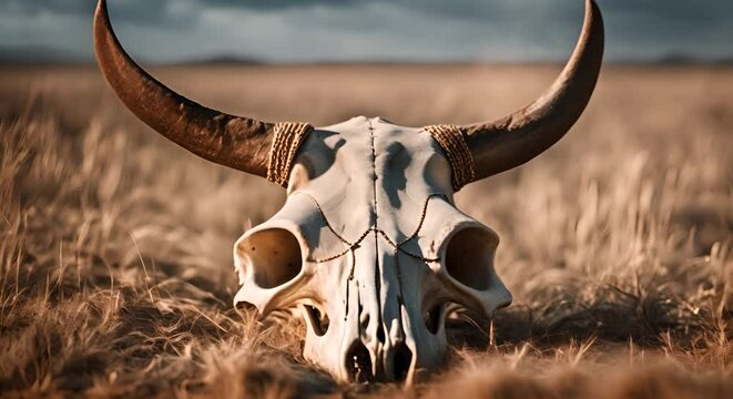 Skull of a bull.