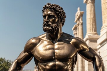 Fototapeta premium Sculpture Hercules and Cacus by Bandinelli