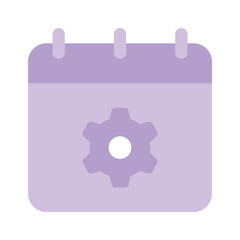 Cogwheel on calendar, concept vector of event management