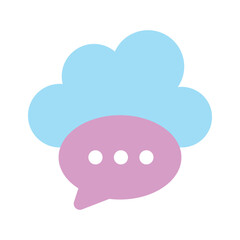 Get this beautiful and amazing icon of cloud communication in modern style