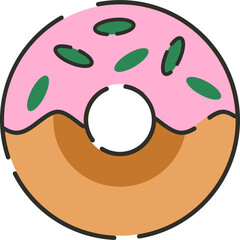 Donuts Illustraton Flat Design Isolated Background