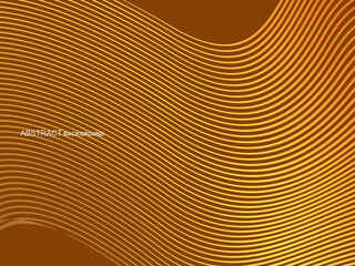 Abstract shining wave lines on brown background. Dynamic wave pattern. Modern wavy lines. Futuristic technology concept, for banners, posters, brochures, flyers, certificates, websites, etc.