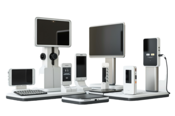 Comprehensive Multi-Device Charging Station Isolated On Transparent Background