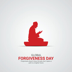 Global Forgiveness Day creative ads design, Global Forgiveness Day, July 7, vector 3d illustration