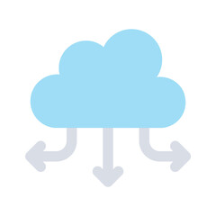 Get this creative icon of cloud network in trendy style