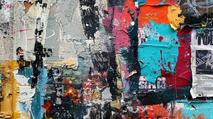 Urban Mosaic: Captivating Layers of Street Art Textures and Graffiti Details