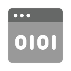 Creatively crafted icon of binary web, ready to use vector