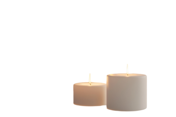 Actual View: Personalized Candle Presentation Isolated On Transparent Background