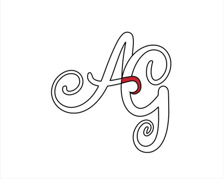 AG,GA ,A and G ,G and A letter business logo design alphabet icon vector monogram