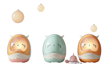 Portable Baby Sound Machines Isolated On Transparent Background