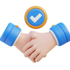 3D Business Deal. Business and Finance.