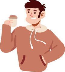 Fototapeta premium person modern style cartoon character illustration