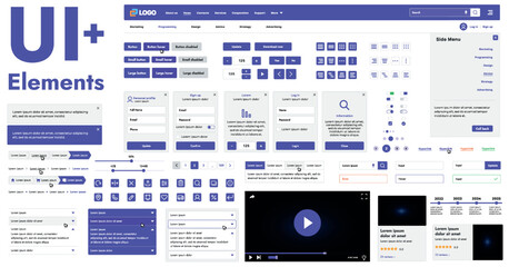 These graphic components provide a comprehensive approach to the development of interfaces that meet modern requirements for functionality and aesthetics in Internet resources.