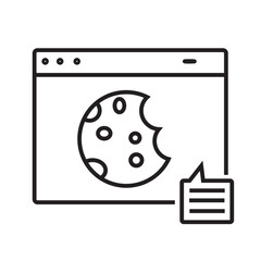 Browser Cookie Icon, Suitable for Internet and Privacy Themes