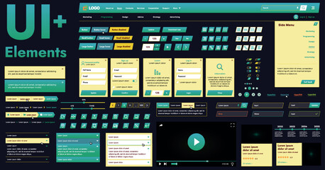 These graphic components provide a comprehensive approach to the development of interfaces that meet modern requirements for functionality and aesthetics in Internet resources.