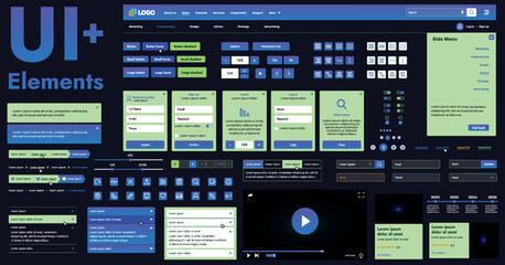 These graphic components provide a comprehensive approach to the development of interfaces that meet modern requirements for functionality and aesthetics in Internet resources.