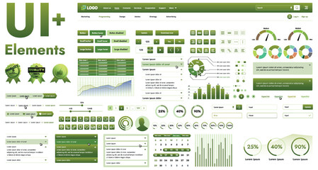 These graphic components provide a comprehensive approach to the development of interfaces that meet modern requirements for functionality and aesthetics in Internet resources.