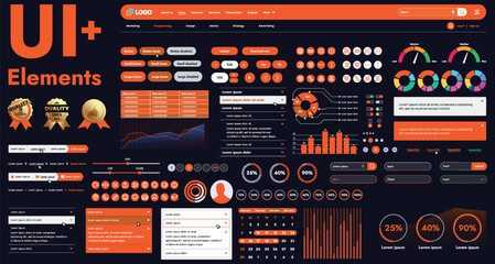 These graphic components provide a comprehensive approach to the development of interfaces that meet modern requirements for functionality and aesthetics in Internet resources.